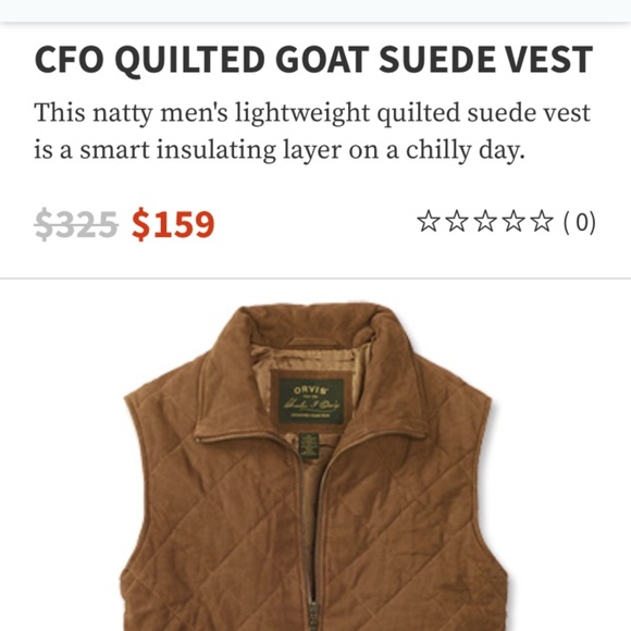 orvis suede vest